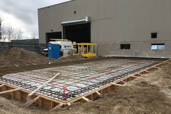 Construction of formed slab in Cambridge